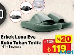 JUNO ERKEK LUNA EVA KALIN TABAN TERLİK